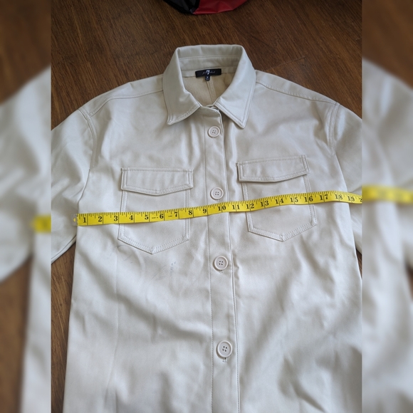 Cream Faux Leather Top - Picture 4 of 7